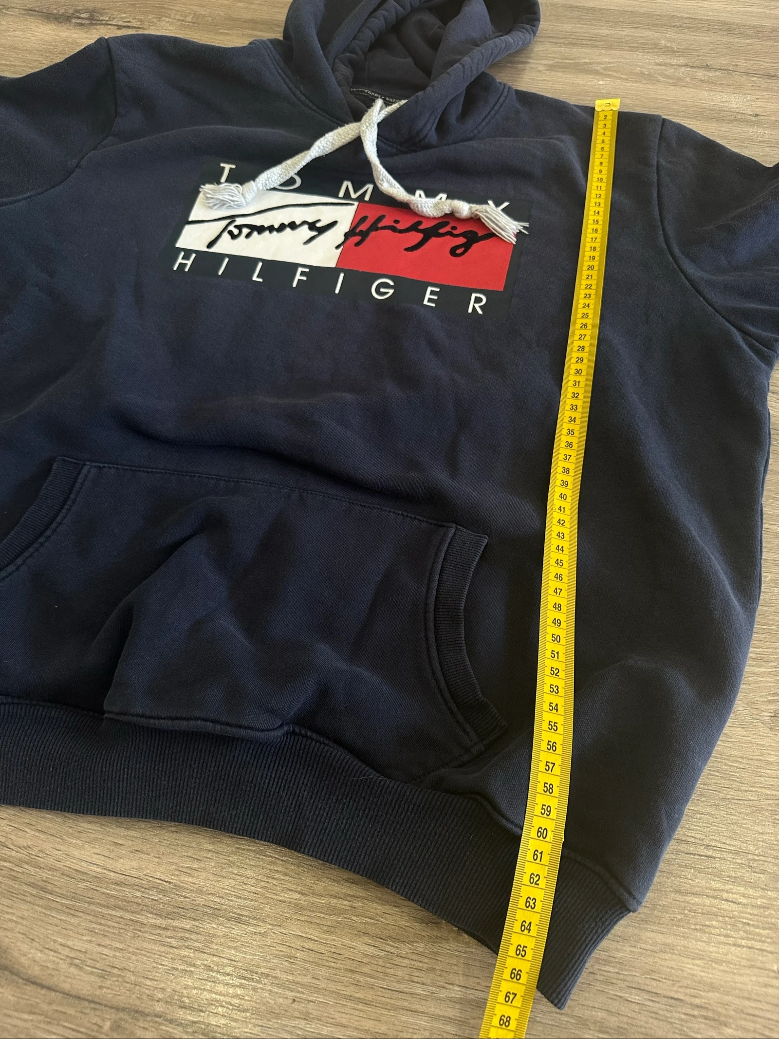 Tommy Hilfiger Sweat à capuche bleu marine logo vintage – photo 6
